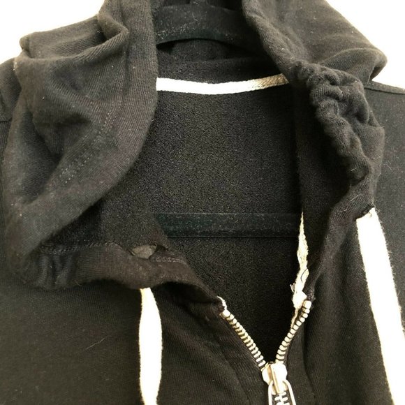 Sundry Anthropologie Size Small 1 Zip Hoodie French Terry Jacket in Black NEW - Picture 7 of 12
